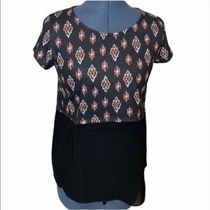 Short Sleeve Black Top